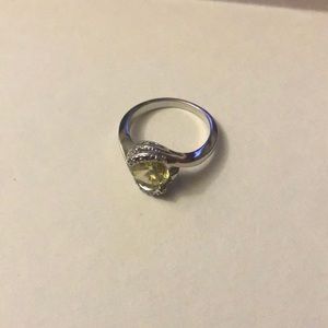 Costume ring with yellow stone